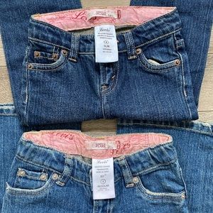 ⭐️3 for $25⭐️ Levi stretch flare size 4 girls /  2 pcs bundle
